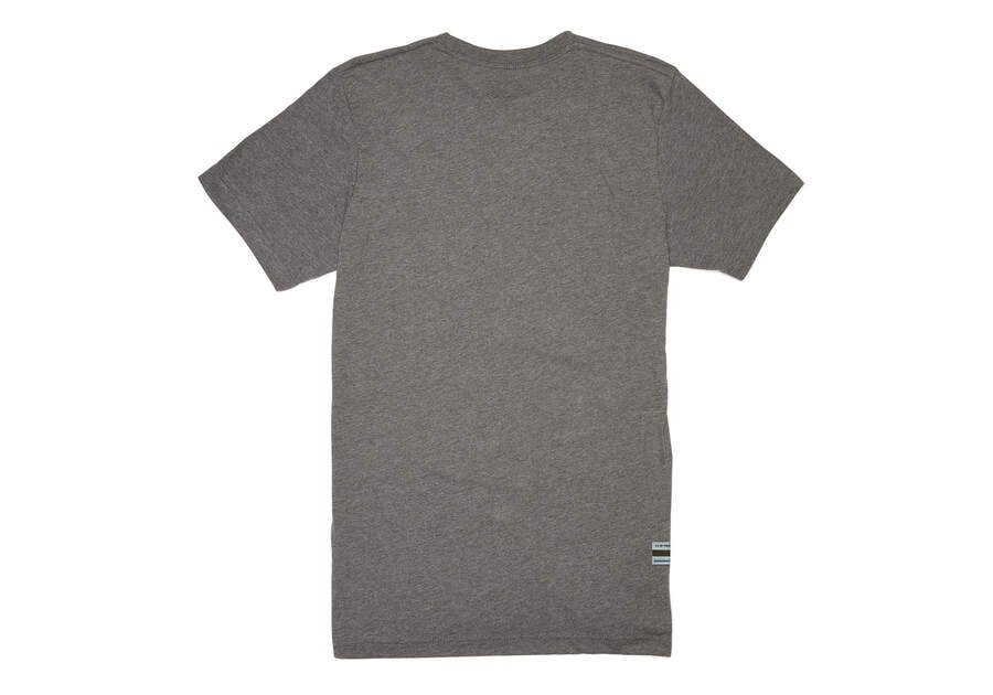 Grey Men's Toms Give Tee T Shirts Ireland | IE678-853