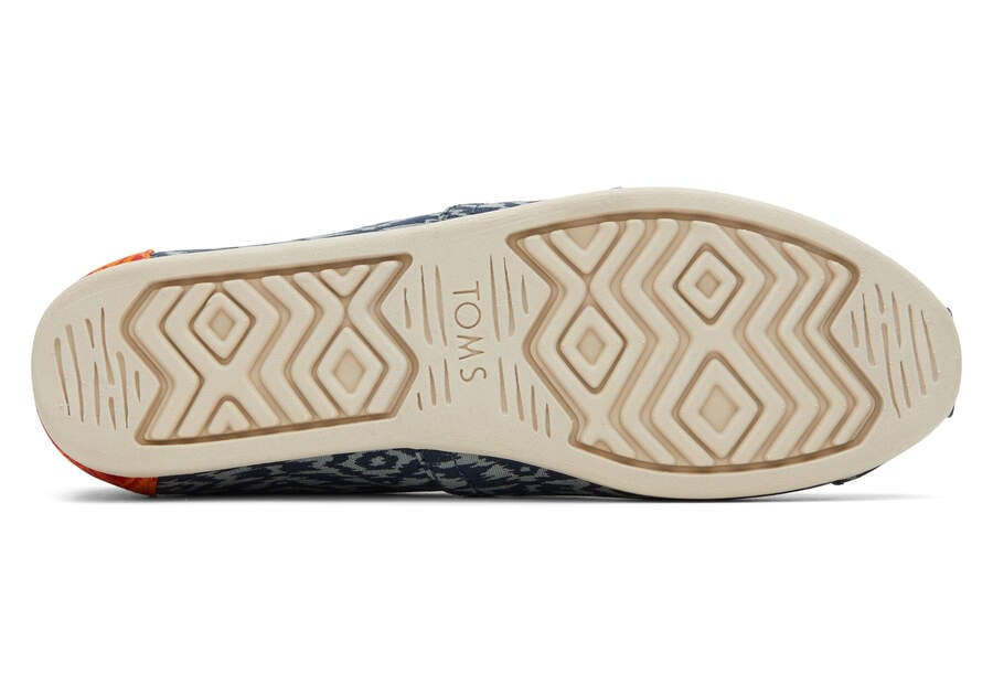 Ikat Navy Women's Toms Alpargata Ikat Diamonds Alpargatas Ireland | IE572-734