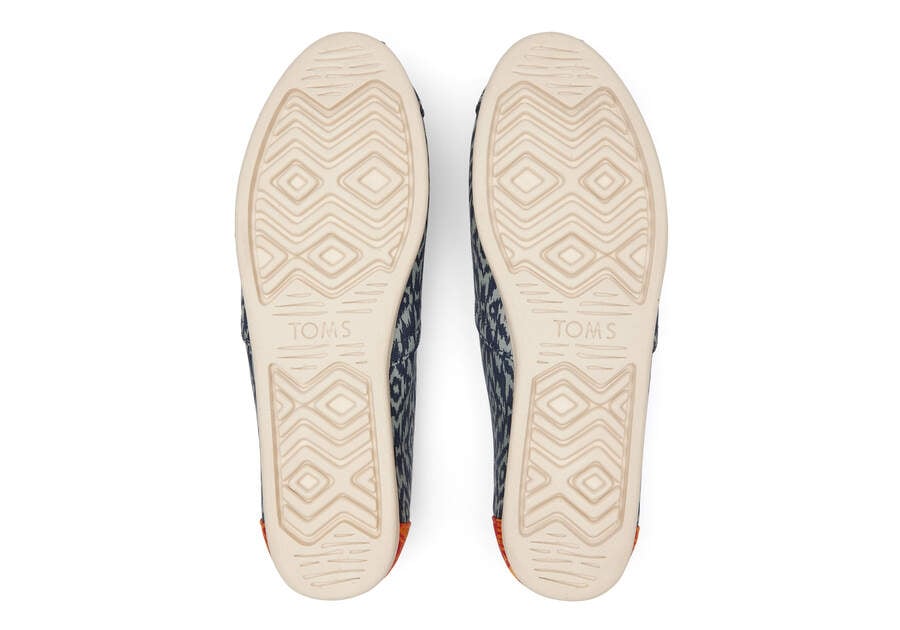 Ikat Navy Women's Toms Alpargata Ikat Diamonds Alpargatas Ireland | IE572-734