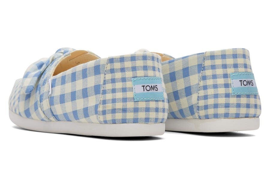 Island Blue Gingham Women's Toms Alpargata Gingham Alpargatas Ireland | IE322-252