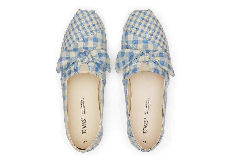 Island Blue Gingham Women's Toms Alpargata Gingham Alpargatas Ireland | IE322-252