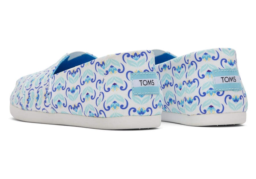 Island Blue Mediterranean Flowers Women's Toms Alpargata Mediterranean Flowers Alpargatas Ireland | IE280-456