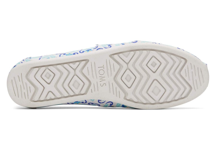 Island Blue Mediterranean Flowers Women's Toms Alpargata Mediterranean Flowers Alpargatas Ireland | IE280-456