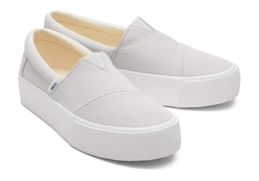 Lunar Grey Women's Toms Fenix Platform Slip On Ireland | IE395-464