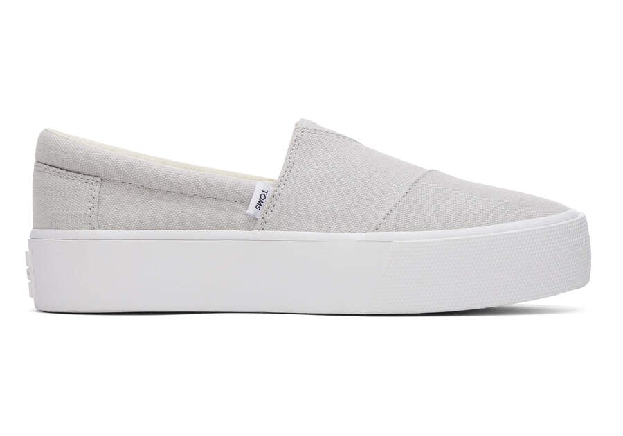 Lunar Grey Women\'s Toms Fenix Platform Slip On Ireland | IE395-464