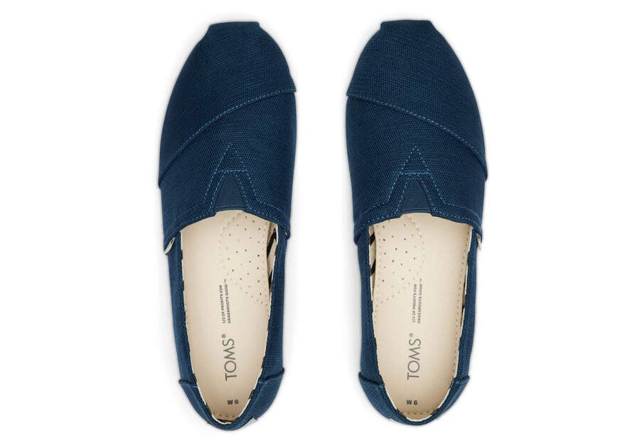 Majolica Blue Women's Toms Alpargata Heritage Canvas Alpargatas Ireland | IE266-343