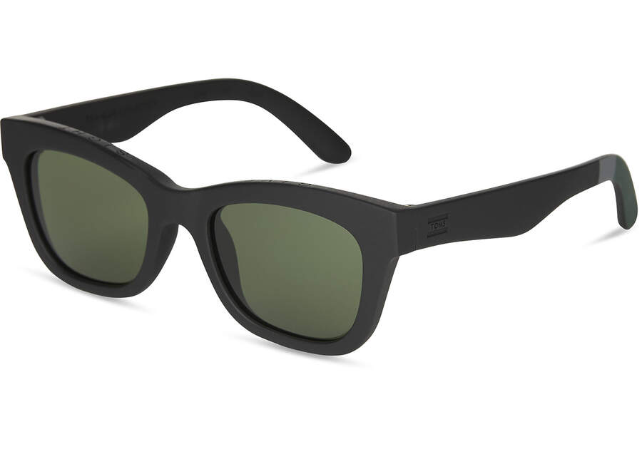 Matte Black - Glass Bottle Green Women's Toms Paloma Sunglasses Ireland | IE125-383