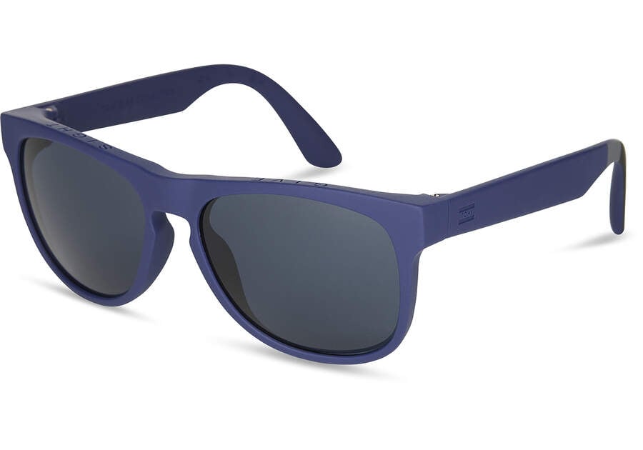 Matte Deep Cobalt - Dark Grey Men's Toms Manu Sunglasses Ireland | IE084-270