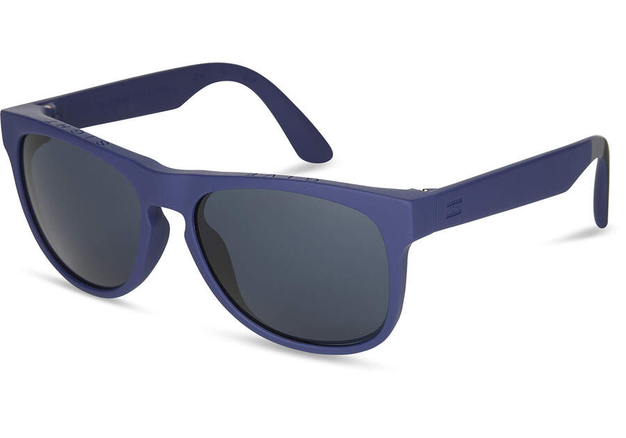 Matte Deep Cobalt - Dark Grey Women's Toms Manu Sunglasses Ireland | IE040-273