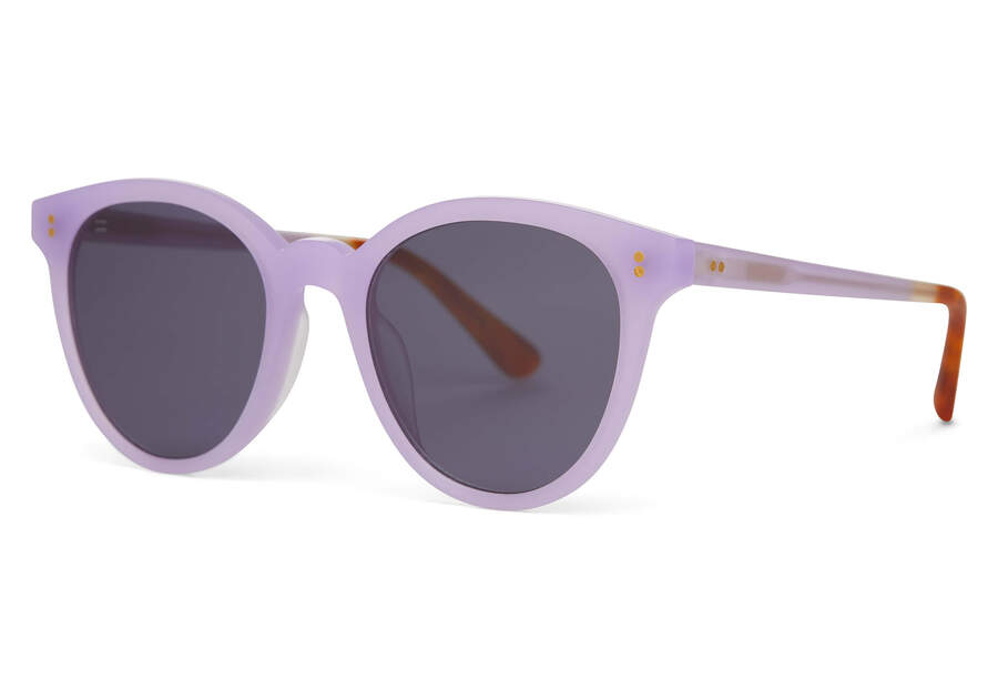 Matte Lavender Crystal-dark Grey Women's Toms Aaryn Sunglasses Ireland | IE727-888