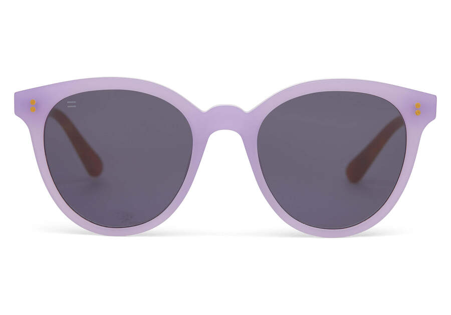 Matte Lavender Crystal-dark Grey Women\'s Toms Aaryn Sunglasses Ireland | IE727-888