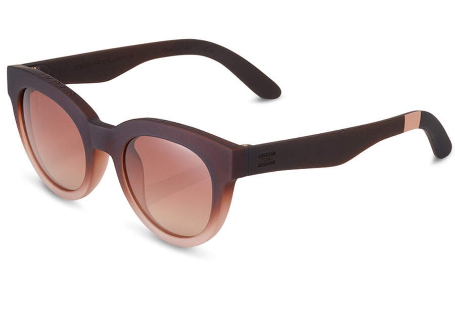 Matte Ombre-violet Brown Gradient Women's Toms Florentin Sunglasses Ireland | IE183-105