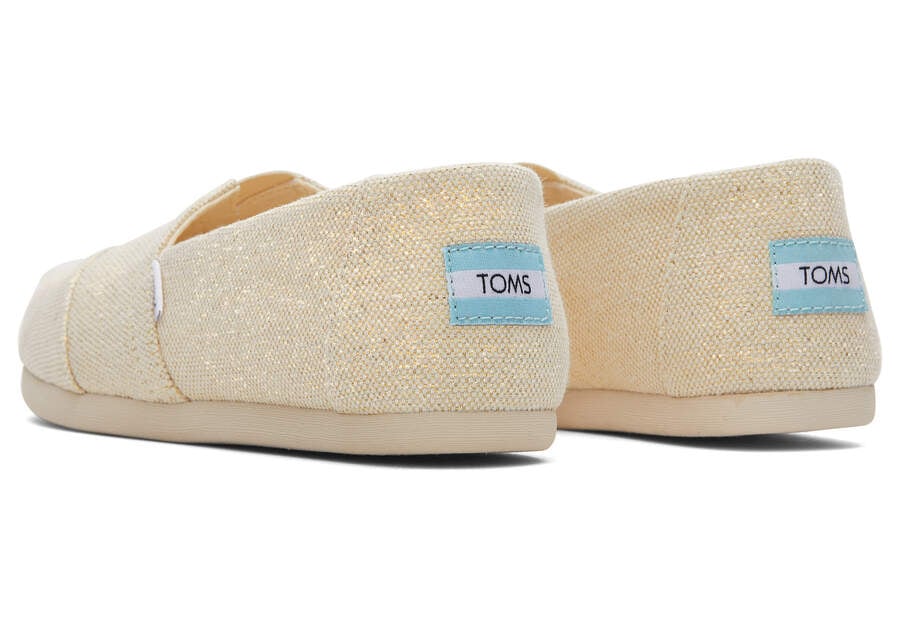 Metallic Natural Women's Toms Alpargata Metallic Linen Alpargatas Ireland | IE778-633