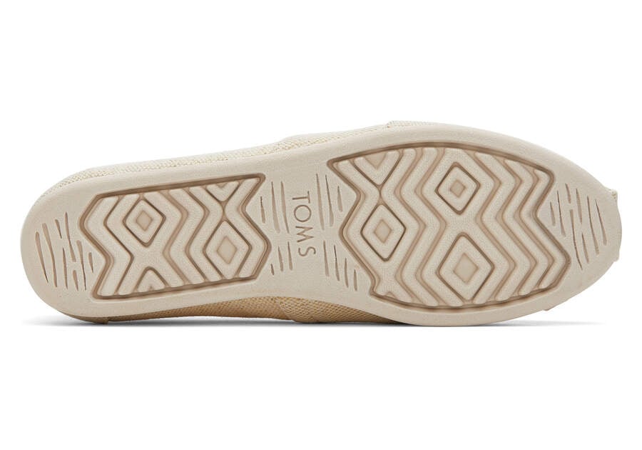 Metallic Natural Women's Toms Alpargata Metallic Linen Alpargatas Ireland | IE778-633