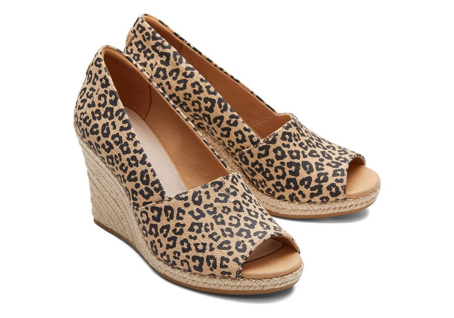 Mini Leopard Women's Toms Michelle Wedge Heel Heels Ireland | IE313-296