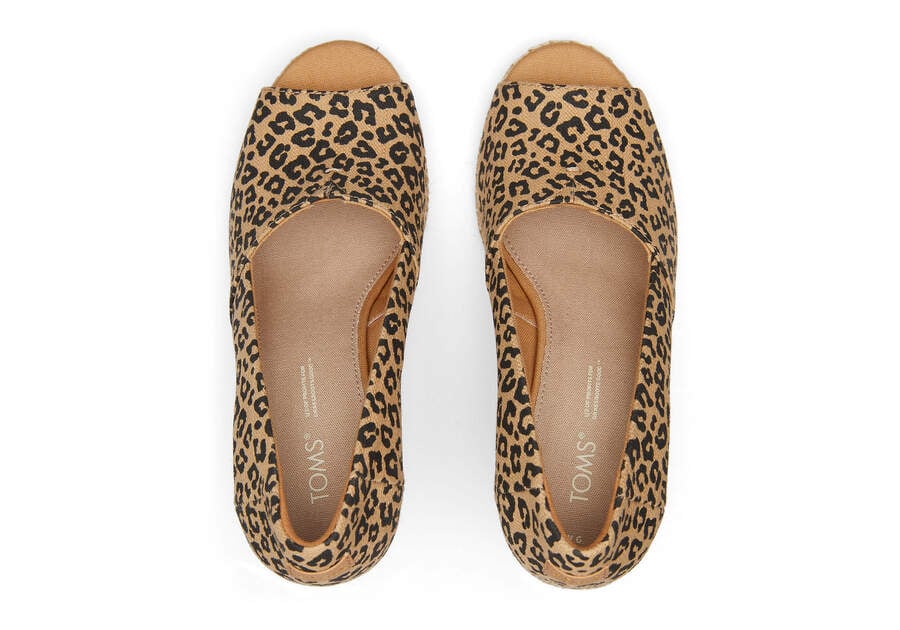 Mini Leopard Women's Toms Michelle Wedge Heel Heels Ireland | IE313-296