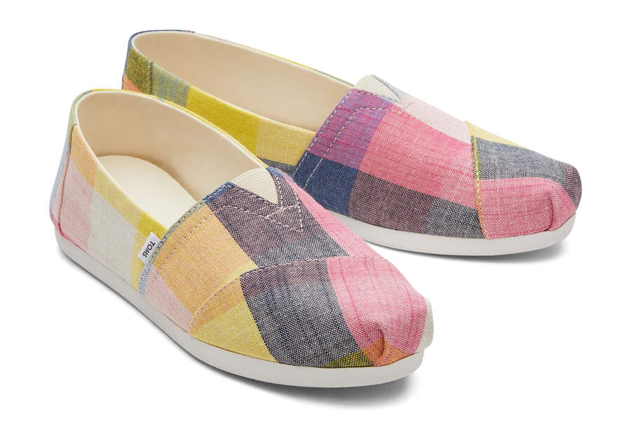 Multi Picnic Plaid Women's Toms Alpargata Picnic Plaid Alpargatas Ireland | IE703-396