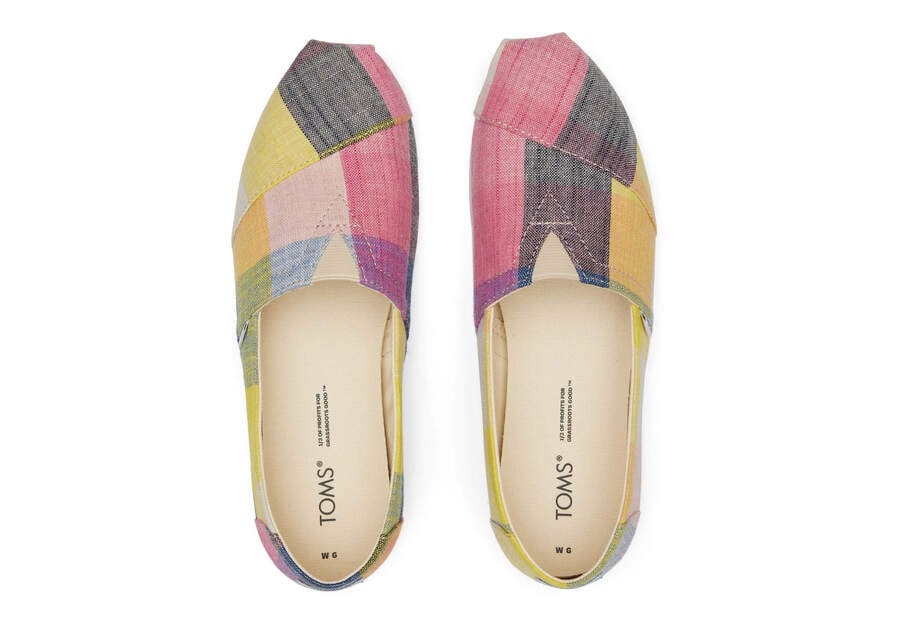 Multi Picnic Plaid Women's Toms Alpargata Picnic Plaid Alpargatas Ireland | IE703-396