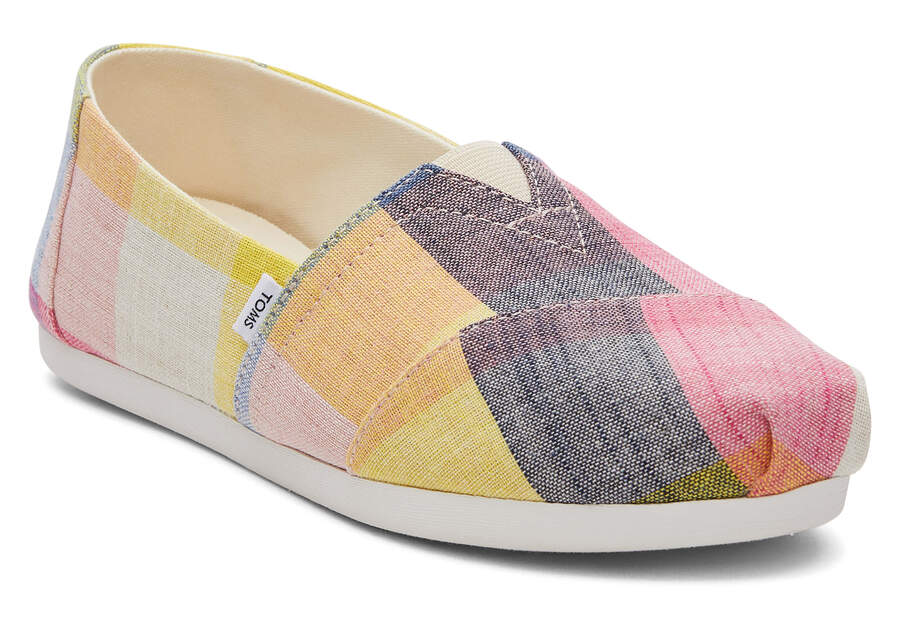 Multi Picnic Plaid Women's Toms Alpargata Picnic Plaid Alpargatas Ireland | IE703-396