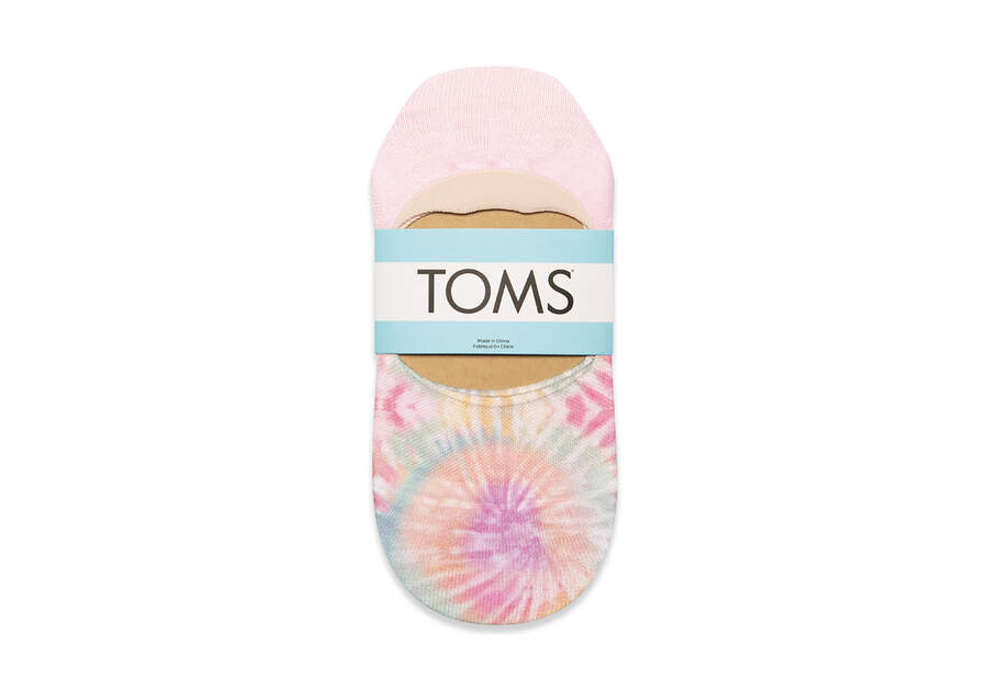 Multi Print Women's Toms Ultimate No Show Socks Daisy Tie Dye 3 Pack Socks Ireland | IE660-158