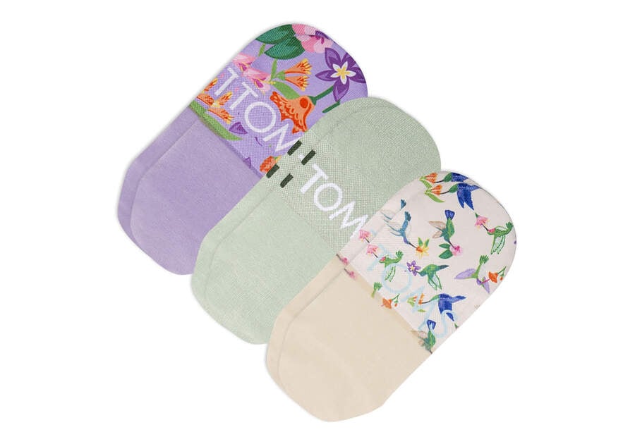 Multi Women's Toms Ultimate No Show Socks Hummingbird 3 Pack Socks Ireland | IE062-869