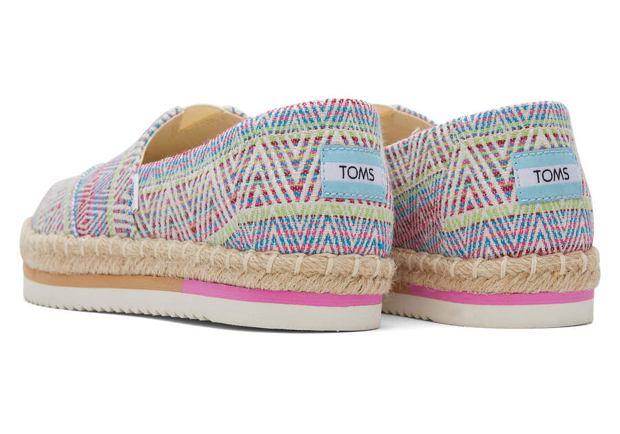 Natural Diamond Global Woven Women's Toms Alpargata Rope Platform Espadrilles Ireland | IE924-032