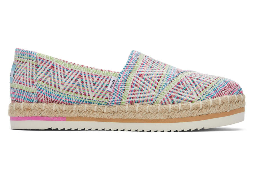 Natural Diamond Global Woven Women\'s Toms Alpargata Rope Platform Espadrilles Ireland | IE924-032