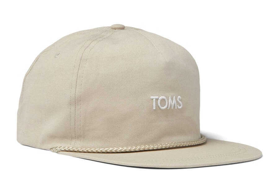 Natural Men's Toms Cotton Canvas Hat Accessories Ireland | IE081-937