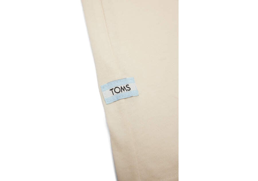 Natural Men's Toms Icon Long Sleeve Tee T Shirts Ireland | IE598-552