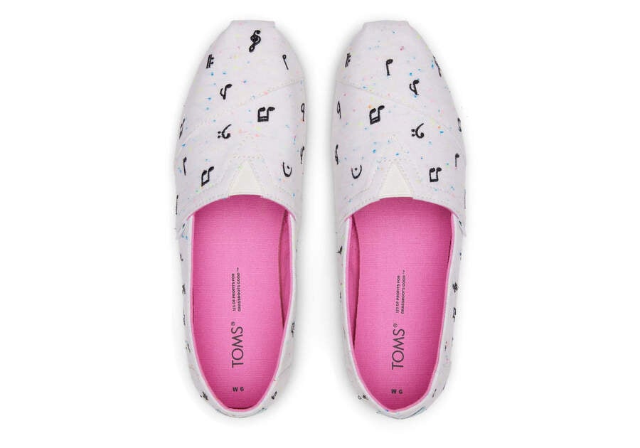 Natural Music Notes Women's Toms Alpargata Music Notes Alpargatas Ireland | IE750-972