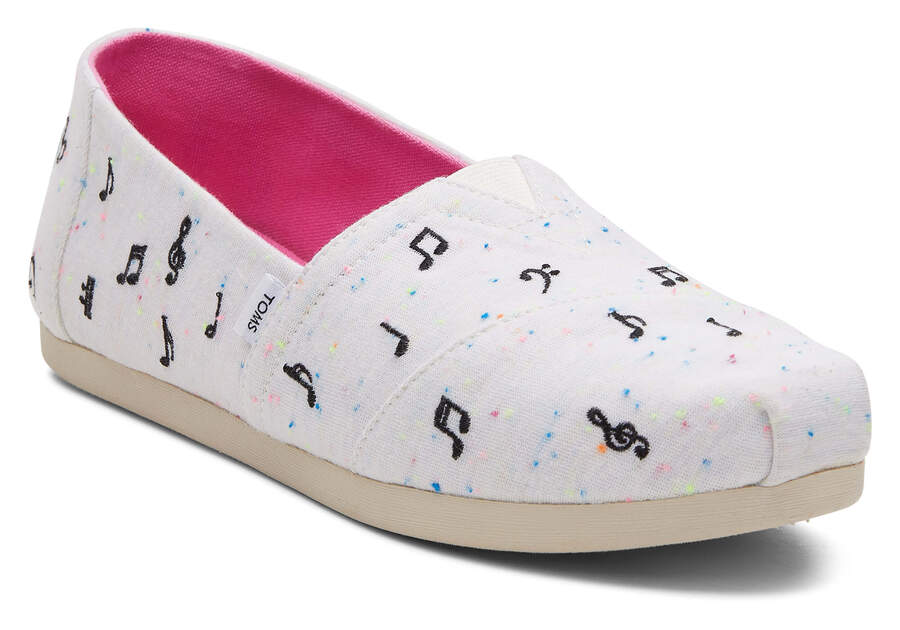 Natural Music Notes Women's Toms Alpargata Music Notes Alpargatas Ireland | IE750-972