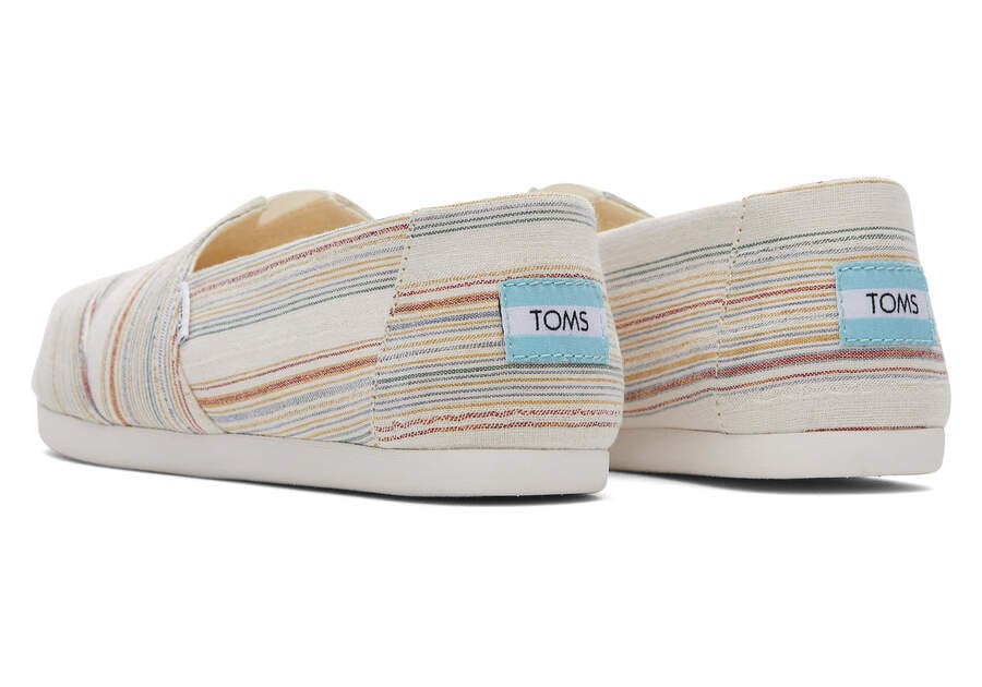 Natural Soft Stripes Women's Toms Alpargata Stripes Recycled Cotton Alpargatas Ireland | IE350-860