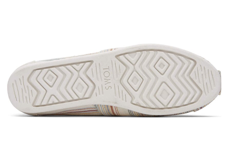 Natural Soft Stripes Women's Toms Alpargata Stripes Recycled Cotton Alpargatas Ireland | IE350-860