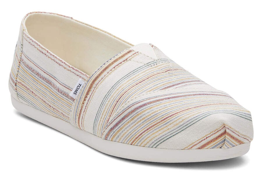 Natural Soft Stripes Women's Toms Alpargata Stripes Recycled Cotton Alpargatas Ireland | IE350-860