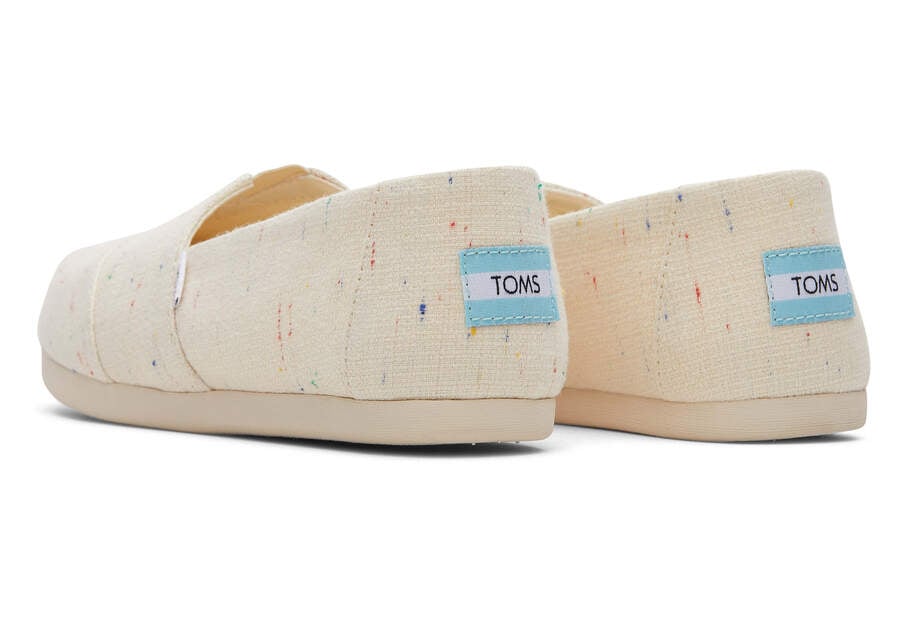 Natural Speckled Slub Women's Toms Alpargata Speckled Recycled Cotton Alpargatas Ireland | IE048-673