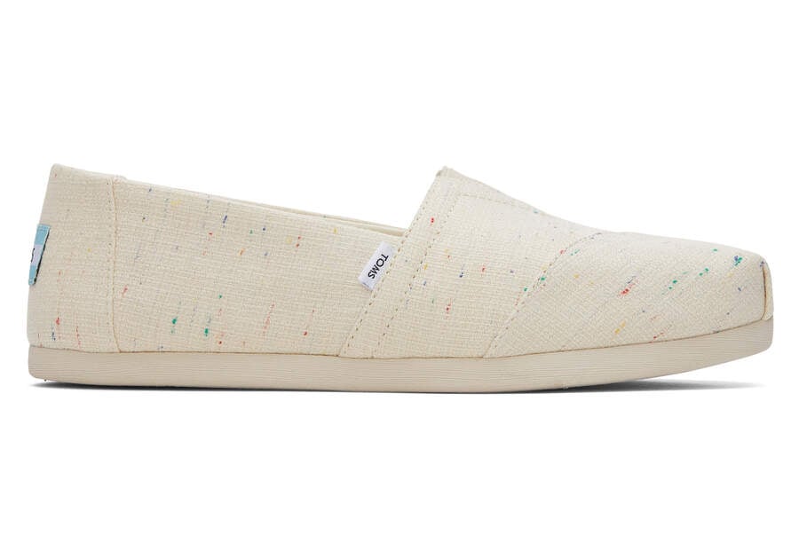 Natural Speckled Slub Women\'s Toms Alpargata Speckled Recycled Cotton Alpargatas Ireland | IE048-673