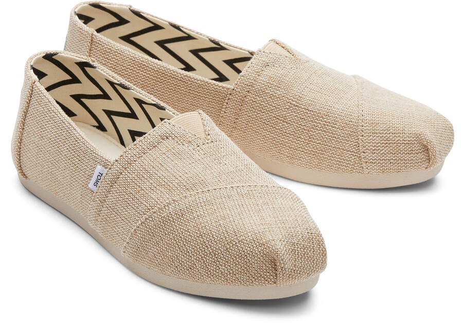 Natural Undyed Women's Toms Alpargata Heritage Canvas Alpargatas Ireland | IE787-191