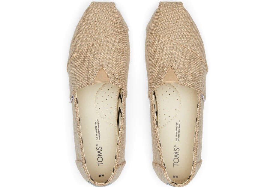 Natural Undyed Women's Toms Alpargata Heritage Canvas Alpargatas Ireland | IE787-191