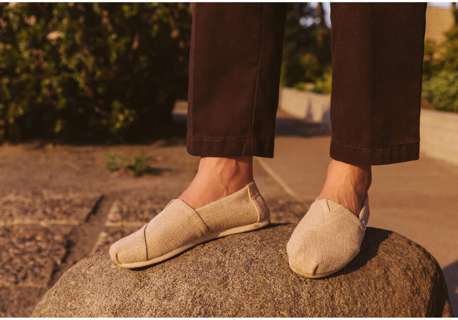 Natural Undyed Women's Toms Alpargata Heritage Canvas Alpargatas Ireland | IE787-191