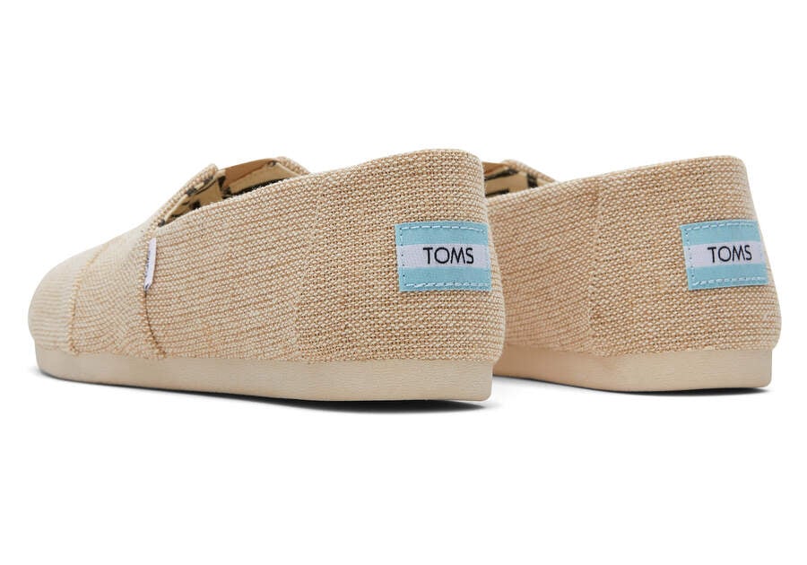 Natural Wide Women's Toms Alpargata Heritage Canvas Wide Width Alpargatas Ireland | IE315-606