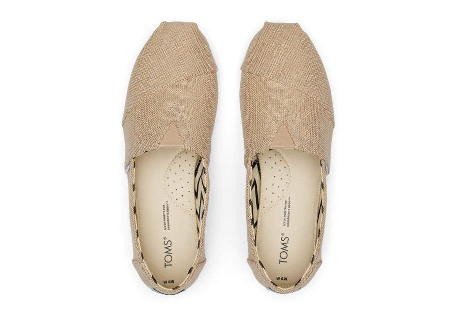 Natural Wide Women's Toms Alpargata Heritage Canvas Wide Width Alpargatas Ireland | IE315-606