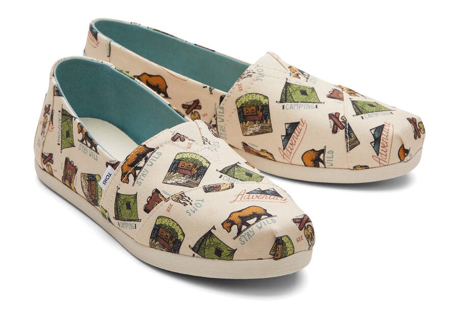 Natural Women's Toms Alpargata Camping Alpargatas Ireland | IE587-103