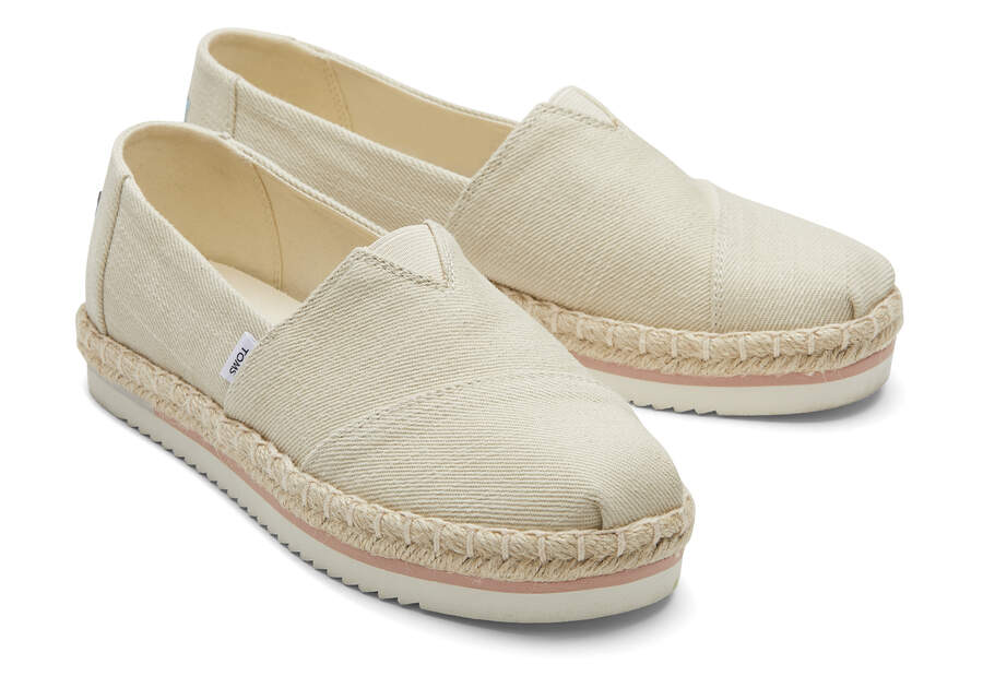 Natural Women's Toms Alpargata Rope Platform Espadrilles Ireland | IE686-982