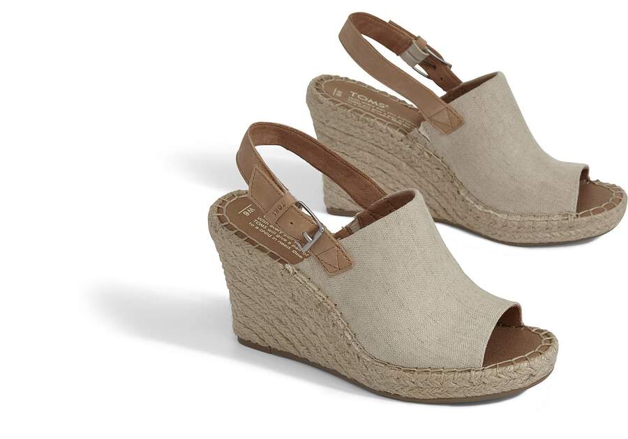 Natural Women's Toms Monica Wedge Heel Heels Ireland | IE839-264