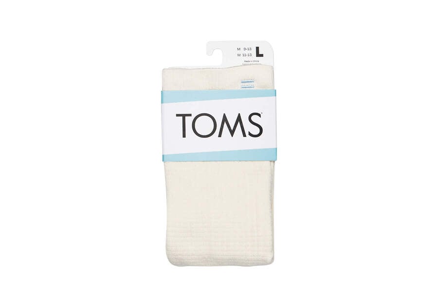 Natural Women's Toms Quarter Crew Socks Socks Ireland | IE437-602