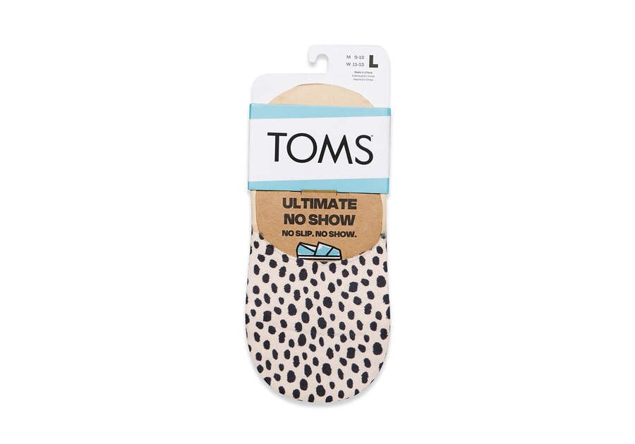 Natural Women's Toms Ultimate No Show Socks Mini Cheetah Socks Ireland | IE090-102