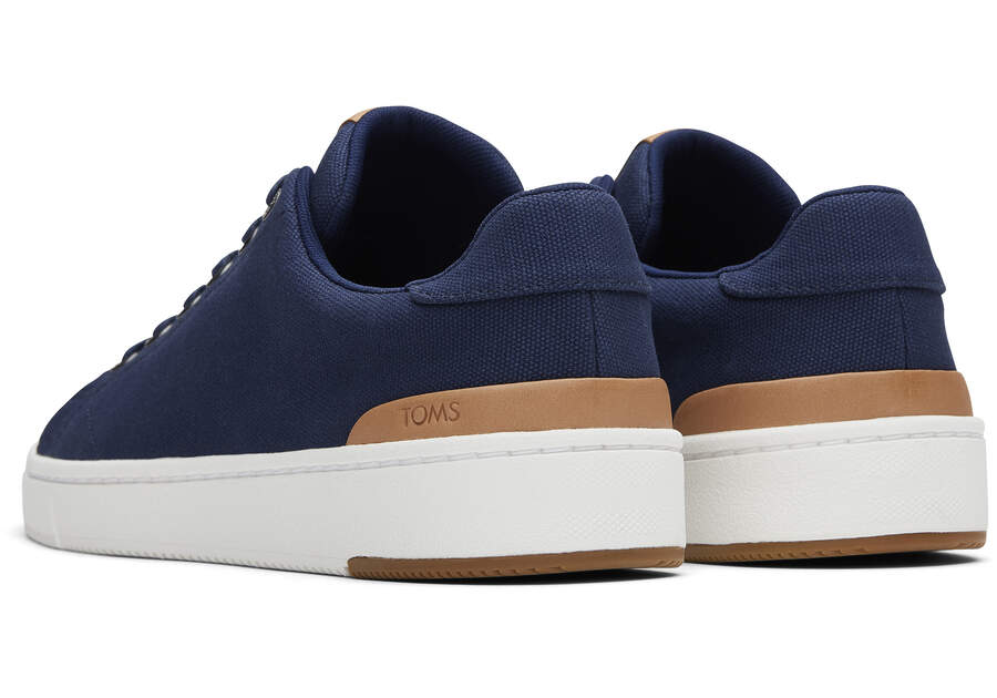 Navy Blue Canvas Men's Toms TRVL LITE Sneaker Sneakers Ireland | IE148-406