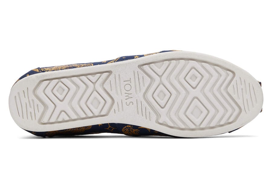 Navy Foil Women's Toms Alpargata Celestial Alpargatas Ireland | IE417-542