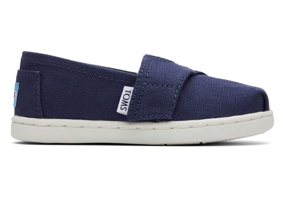 Navy Kids' Toms Tiny Alpargata Canvas Alpargatas Ireland | IE688-084