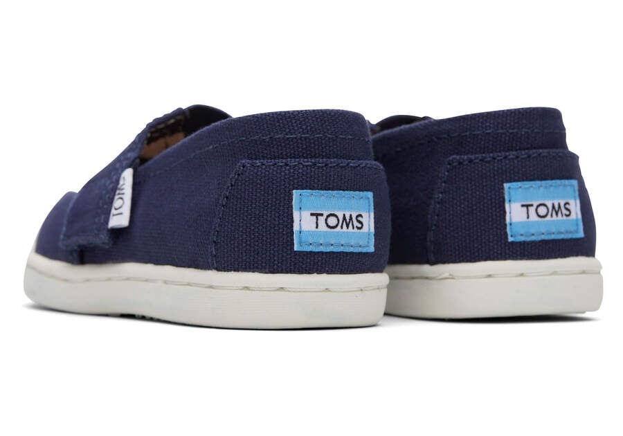 Navy Kids' Toms Tiny Alpargata Canvas Alpargatas Ireland | IE688-084